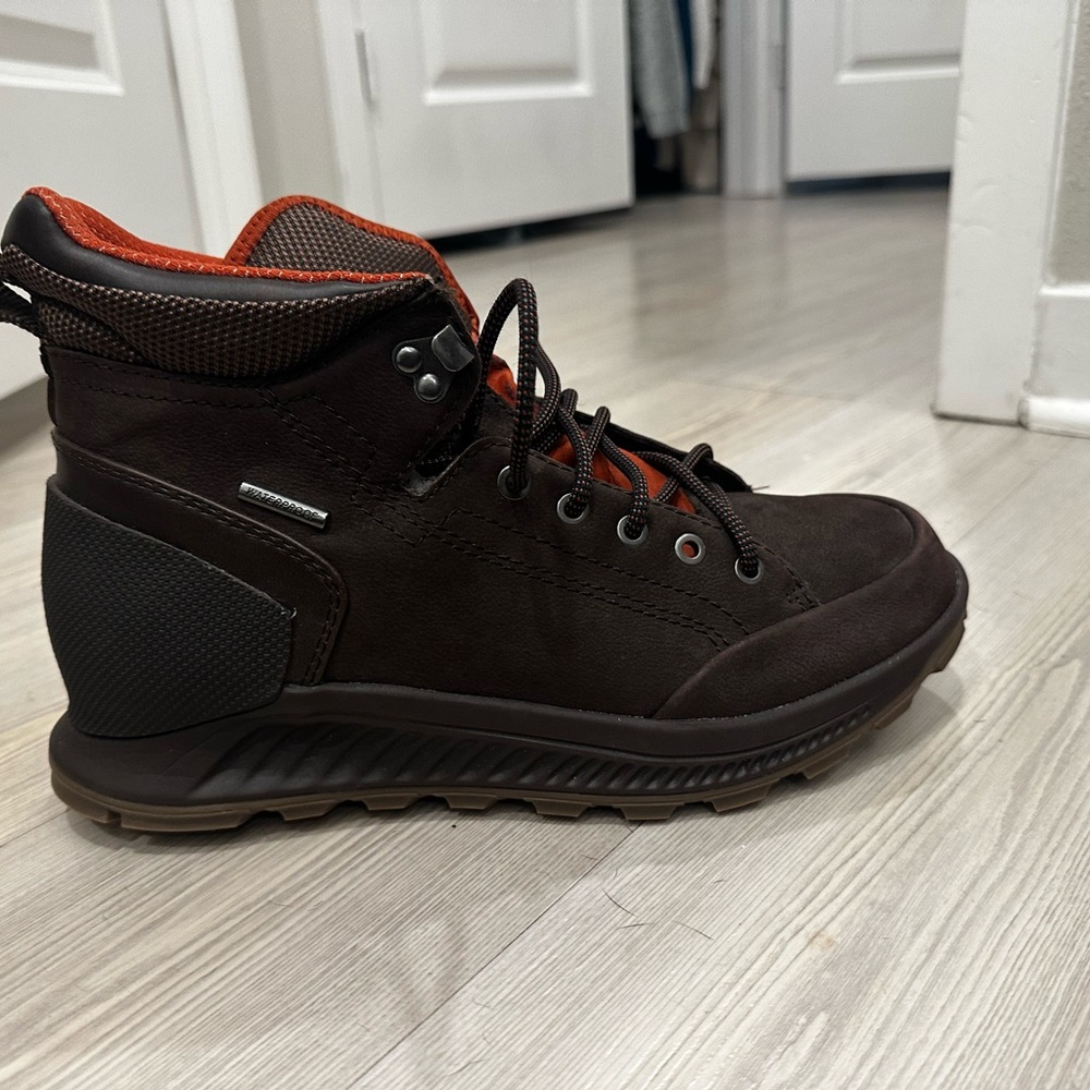 BareTraps Dark Brown Men's Boots with Orange Accents